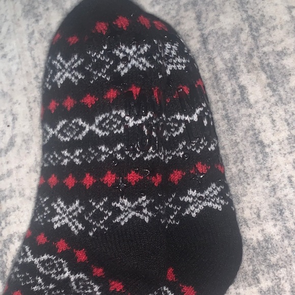 Cozy MUK LUKS Woman’s Cabin Socks Black and Red Knit 4/$20 - Picture 7 of 7